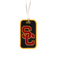 USC Trojans Black SC Interlock Embroidered Luggage Tag